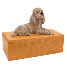 Simply Series Gray Poodle, Lying Down Figurine Pet Cremation Urn - Funeral.com, Inc.