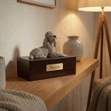 Simply Series Gray Poodle, Lying Down Figurine Pet Cremation Urn - Funeral.com, Inc.