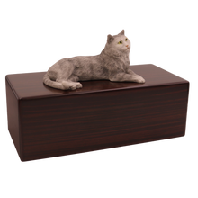 Simply Series Gray Tabby, Lying Down Figurine Pet Cremation Urn - Funeral.com, Inc.