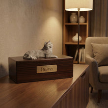 Simply Series Gray Tabby, Lying Down Figurine Pet Cremation Urn - Funeral.com, Inc.