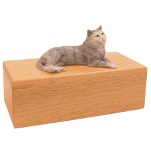 Simply Series Gray Tabby, Lying Down Figurine Pet Cremation Urn - Funeral.com, Inc.