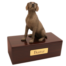 Simply Series Gray Weimaraner, Sitting Figurine Pet Cremation Urn - Funeral.com, Inc.