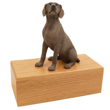 Simply Series Gray Weimaraner, Sitting Figurine Pet Cremation Urn - Funeral.com, Inc.