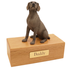 Simply Series Gray Weimaraner, Sitting Figurine Pet Cremation Urn - Funeral.com, Inc.