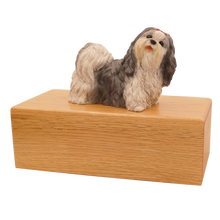 Simply Series Gray & White Shih Tzu, Standing Figurine Pet Cremation Urn - Funeral.com, Inc.