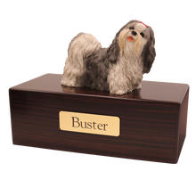 Simply Series Gray & White Shih Tzu, Standing Figurine Pet Cremation Urn - Funeral.com, Inc.