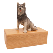 Simply Series Husky, Sitting Figurine Pet Cremation Urn  - Funeral.com, Inc.
