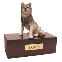 Simply Series Husky, Sitting Figurine Pet Cremation Urn  - Funeral.com, Inc.