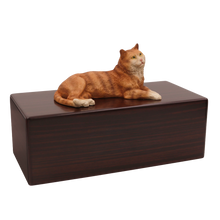 Simply Series Orange Tabby, Lying Down Figurine Pet Cremation Urn - Funeral.com, Inc.
