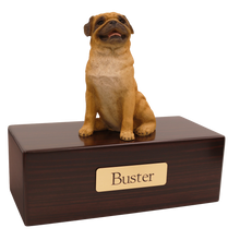 Simply Series Pug, Sitting Figurine Pet Cremation Urn - Funeral.com, Inc.