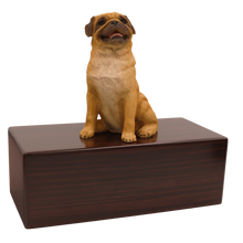 Simply Series Pug, Sitting Figurine Pet Cremation Urn - Funeral.com, Inc.