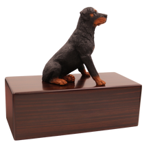 Simply Series Rottweiler, Sitting Figurine Pet Cremation Urn - Funeral.com, Inc.