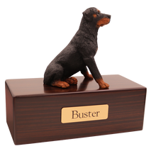 Simply Series Rottweiler, Sitting Figurine Pet Cremation Urn - Funeral.com, Inc.