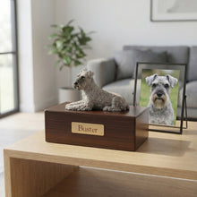 Simply Series Silver Schnauzer, Ears Down Figurine Pet Cremation Urn - Funeral.com, Inc.
