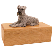 Simply Series Silver Schnauzer, Ears Down Figurine Pet Cremation Urn - Funeral.com, Inc.