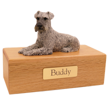 Simply Series Silver Schnauzer, Ears Down Figurine Pet Cremation Urn - Funeral.com, Inc.