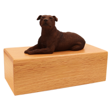 Simply Series Staffordshire Terrier, Lying Down Figurine Pet Cremation Urn - Funeral.com, Inc.