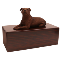 Simply Series Staffordshire Terrier, Lying Down Figurine Pet Cremation Urn - Funeral.com, Inc.