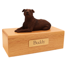 Simply Series Staffordshire Terrier, Lying Down Figurine Pet Cremation Urn - Funeral.com, Inc.