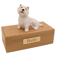 Simply Series Westie, Lying Down Figurine Pet Cremation Urn - Funeral.com, Inc.