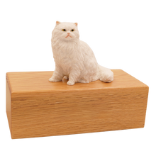 Simply Series White Persian, Sitting Figurine Pet Cremation Urn - Funeral.com, Inc.