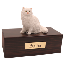 Simply Series White Persian, Sitting Figurine Pet Cremation Urn - Funeral.com, Inc.