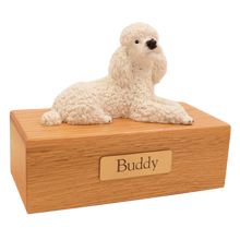 Simply Series White Poodle, Lying Down Figurine Pet Cremation Urn - Funeral.com, Inc.