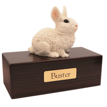 Simply Series White Rabbit, Sitting Figurine Pet Cremation Urn - Funeral.com, Inc.