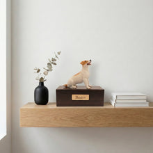 Simply Series White & Tan Jack Russell Terrier, Sitting Figurine Pet Cremation Urn - Funeral.com, Inc.