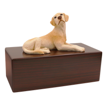 Simply Series Yellow Labrador, Lying Down Figurine Pet Cremation Urn - Funeral.com, Inc.
