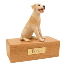 Simply Series Yellow Labrador, Sitting Figurine Pet Cremation Urn - Funeral.com, Inc.