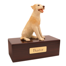 Simply Series Yellow Labrador, Sitting Figurine Pet Cremation Urn - Funeral.com, Inc.