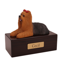 Simply Series Yorkshire Terrier, Lying Down Figurine Pet Cremation Urn - Funeral.com, Inc.