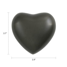 Slate Brass Heart Keepsake Urn - Funeral.com, Inc.