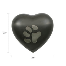 Slate Heart Paw Print Pet Keepsake Urn - Funeral.com, Inc.