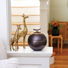 Slate Sphere Golden Accent Adult Cremation Urn - Funeral.com, Inc.
