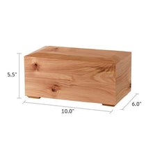 Solid Hickory Natural Knots Wood Adult Cremation Urn - Funeral.com, Inc.