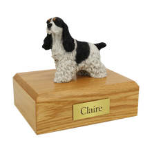 Spotted Cocker Spaniel, Sitting Figurine Pet Cremation Urn - Funeral.com, Inc.
