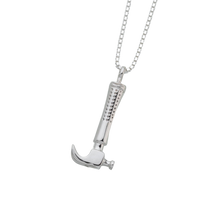 Stainless Steel Hammer Pendant, Cremation Necklace