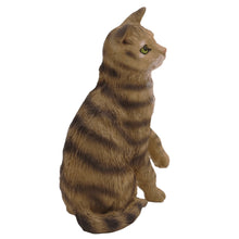 Tabby and Brown Shorthair Cat, Sitting Figurine Pet Cremation Urn - Funeral.com, Inc.