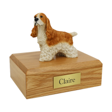 Tan Cocker Spaniel, Standing Figurine Pet Cremation Urn - Funeral.com, Inc.