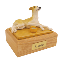 Tan Greyhound, Lying Down Figurine Pet Cremation Urn - Funeral.com, Inc.