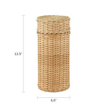 Tan Rattan Adult Cremation Urn with Biodegradable Woven Design - Funeral.com, Inc.