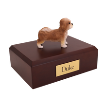 Tan Shih Tzu, Puppycut Standing Figurine Pet Cremation Urn - Funeral.com, Inc.