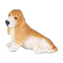 Tan & White Basset Hound Figurine Extra Large Pet Urn - Funeral.com, Inc.