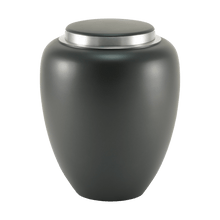 Tapered Silver Accent Band Granite Adult Cremation Urn - Funeral.com, Inc.