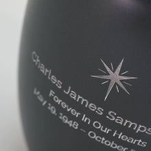 Tapered Silver Accent Band Granite Adult Cremation Urn - Funeral.com, Inc.