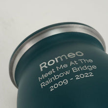 Tapered Teal Sapphire Granite Medium Pet Cremation Urn - Funeral.com, Inc.