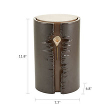 Taupe Lily Column Lighted Ceramic Adult Cremation Urn - Funeral.com, Inc.