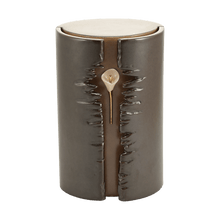 Taupe Lily Column Lighted Ceramic Adult Cremation Urn - Funeral.com, Inc.